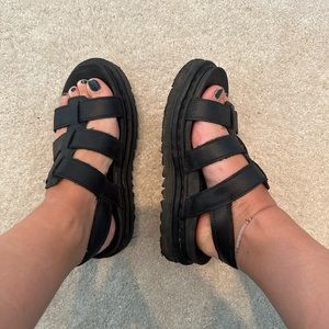 Dr. Martens Black Yelena Sandals